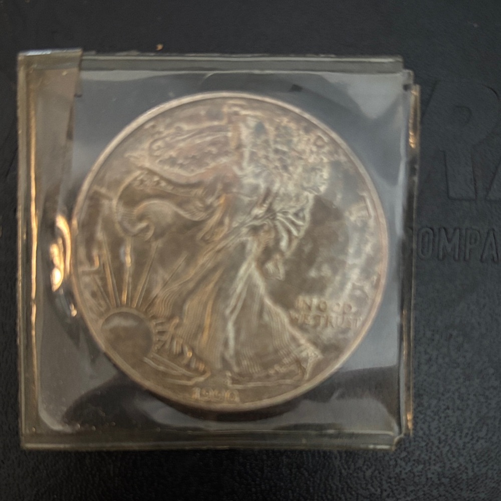 1990 Silver Coin in Protective Case